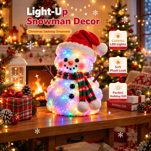 🔥 LAST DAY 49% OFF | ⛄✨ Snowman Glow™ – Light-Up Christmas Plush Decor