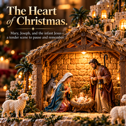 ✝️ The First Christmas Night | Illuminated Bethlehem Village