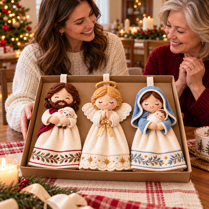 ✝️ Faithful Touch – Christian Hanging Hand Towels for Kitchen & Home