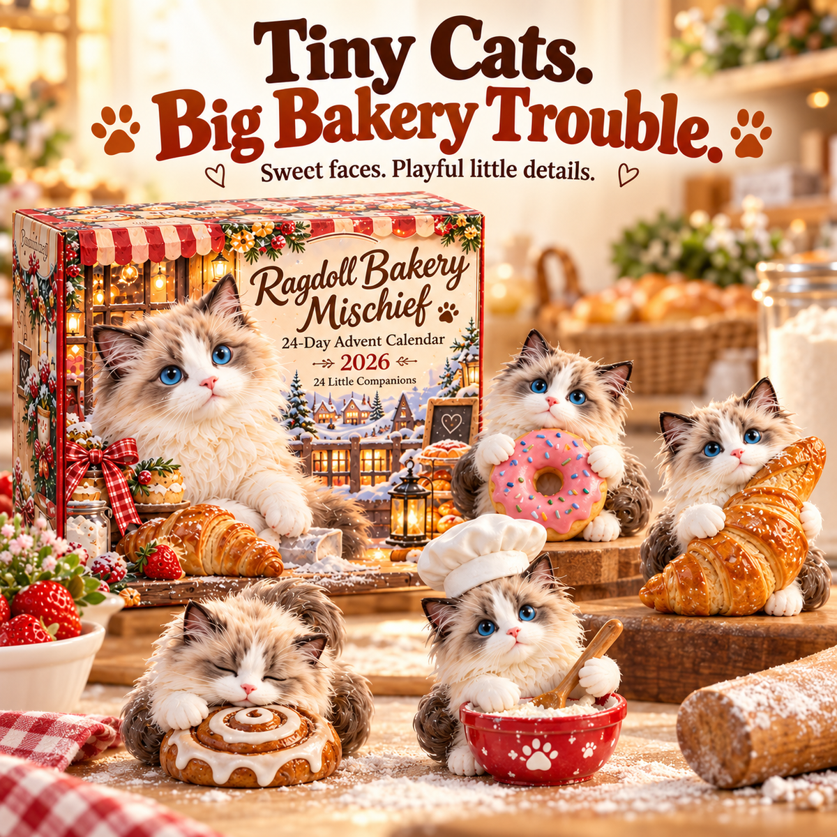 🐱 Ragdoll Bakery Mischief 24 Day Advent Calendar 🎄🥐