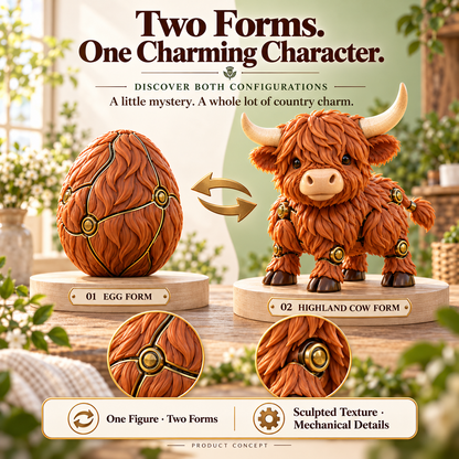 🐮🥚 Highland Hatchling™ | 2-in-1 Transforming Cow Egg