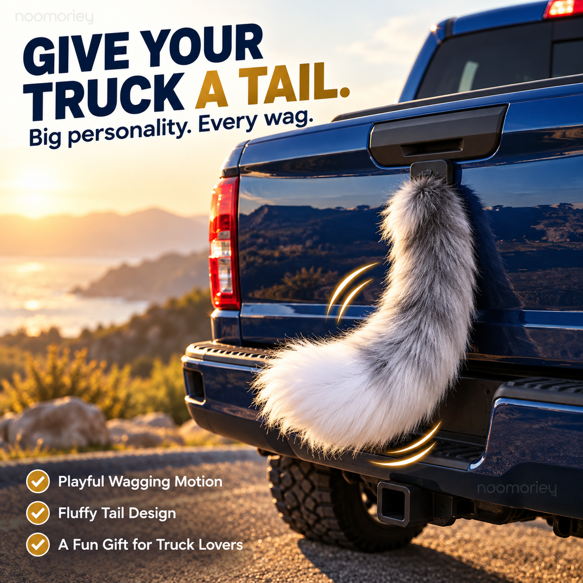 🔥 Last Day 50% OFF | 🐾 WagTail Ride™ – Funny Fluffy Tail Decor for Cars & Trucks