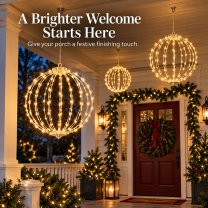 🔥 50% OFF | ✨ Starlit Sphere Glow™ – Hanging LED Holiday Lights
