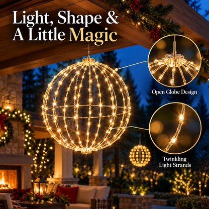 🔥 50% OFF | ✨ Starlit Sphere Glow™ – Hanging LED Holiday Lights