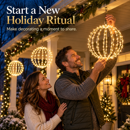 🔥 50% OFF | ✨ Starlit Sphere Glow™ – Hanging LED Holiday Lights