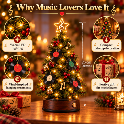 💿🎄 Christmas on Vinyl | Lighted Retro Record Tree ✨