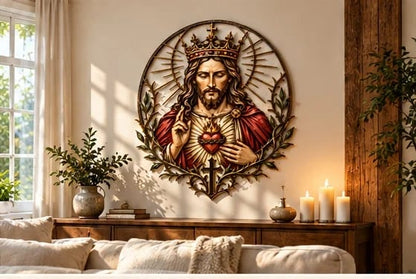 ❤️ The Heart That Watches Over Us | Jesus Wall Sculpture