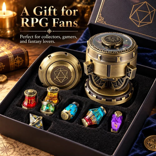 🎲🐉2026 DND Dice Set Alchemist’s Metallic Elixir Metal Dice Set(✨Buy 2 Free Shipping)