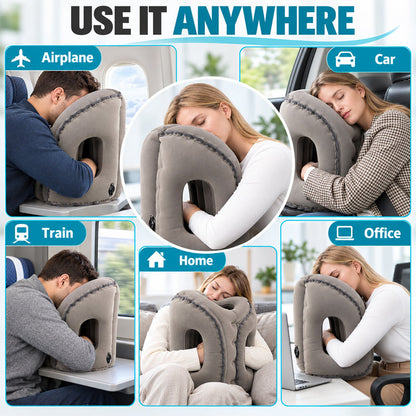✈️ Sleep Better in the Air | Portable Inflatable Travel Pillow