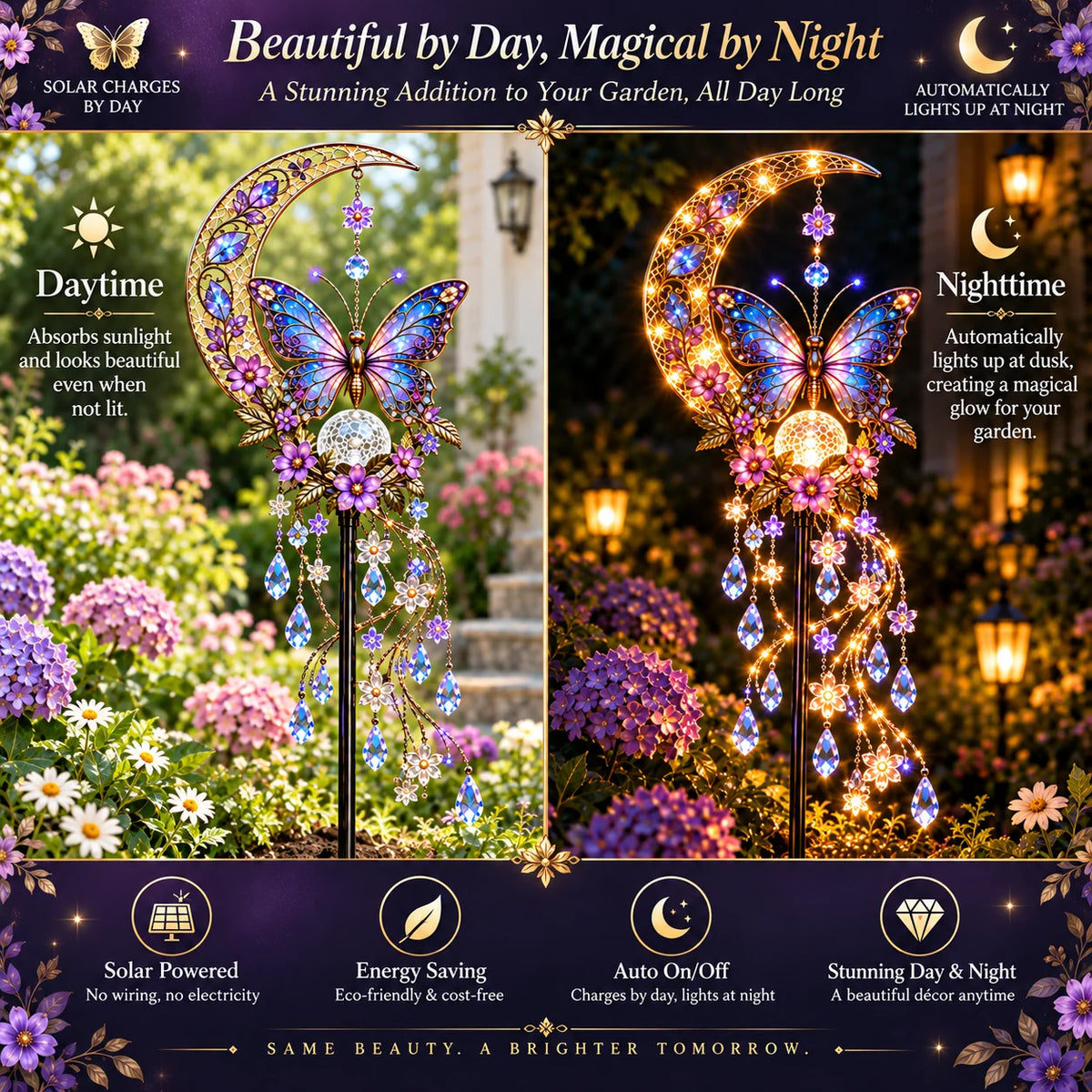 🦋 Butterfly Moonlight Cascade™ | A Little Garden Magic After Dark ✨