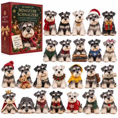 🐾 24 Days of Schnauzer Charm | A New Little Beard Every Day 🎄
