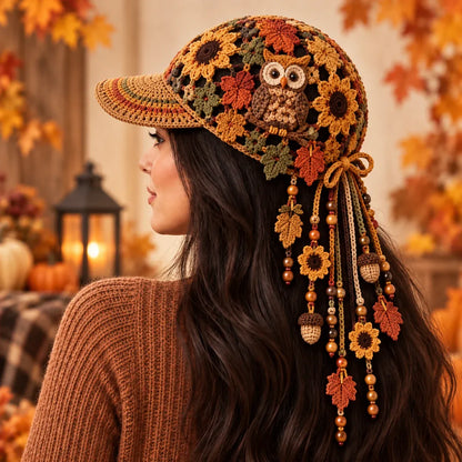 🍂🧶 Handmade Crochet Garden Cap – Floral & Woodland Collection