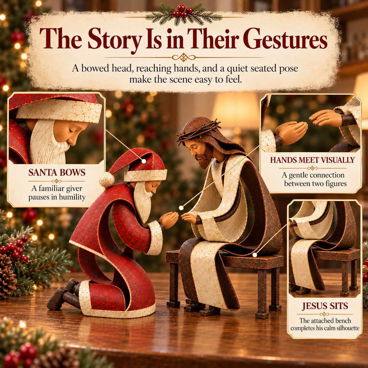 ✝️🎅 Santa’s Christmas Prayer™ | Meaningful Faith Figurine