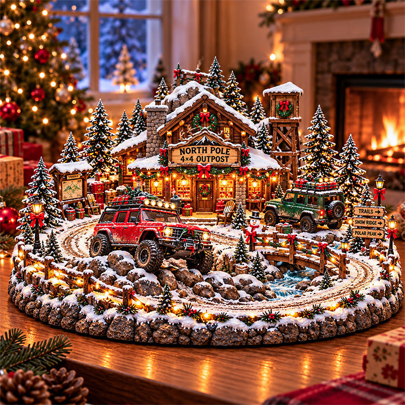 🎅⛽ Christmas at the Old Gas Station | Vintage Holiday Village Collectible 🎄