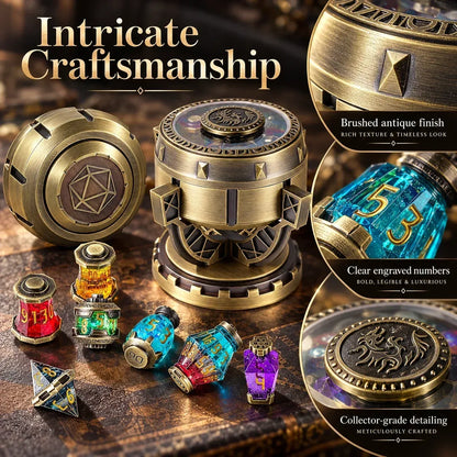 🎲🐉2026 DND Dice Set Alchemist’s Metallic Elixir Metal Dice Set(✨Buy 2 Free Shipping)