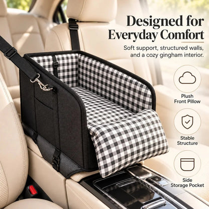 🐾🚙 PawNest Ride™ | Small Dog Center Console Car Seat
