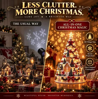 ✨ More Than a Christmas Tree | Lighted Village Projector Decor