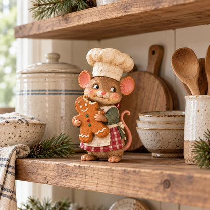 🐭🍪 Merry Mouse Baker™ | Gingerbread Christmas Figurine