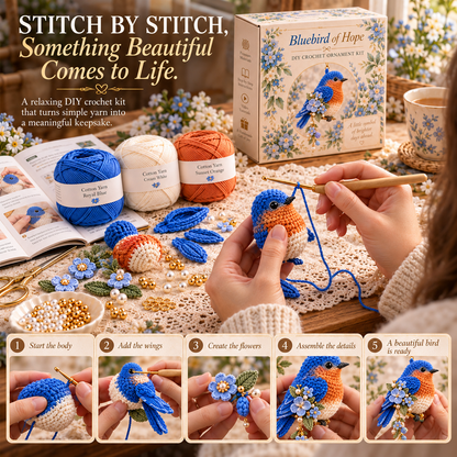 ⏰Limited Stock 50% OFF -  🧶 DIY Crochet Bird Ornament Kit Collection | Comfort, Hope & Grace