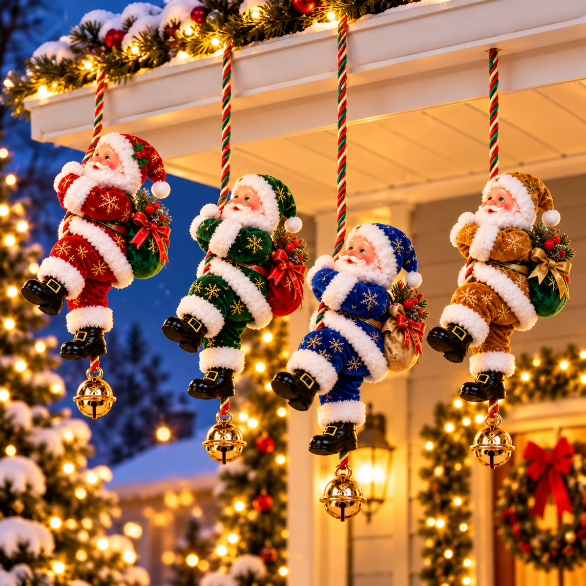🎅🎄 Climbing Santa™ | Festive Christmas Rope Hanging Decor