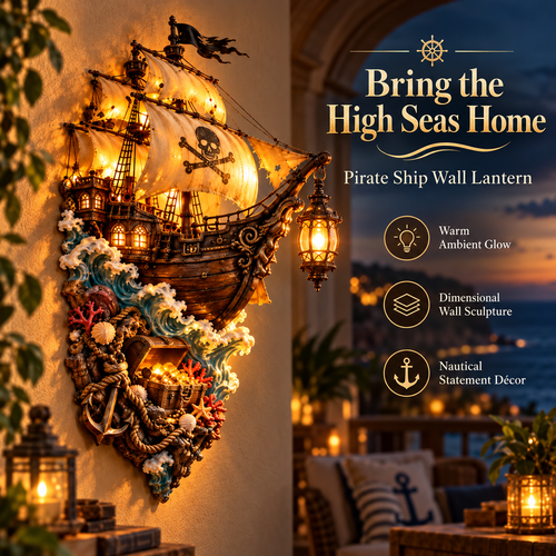 ⚓The Captain’s Last Voyage™ | Illuminated Pirate Wall Scene