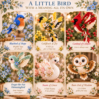 ⏰Limited Stock 50% OFF -  🧶 DIY Crochet Bird Ornament Kit Collection | Comfort, Hope & Grace