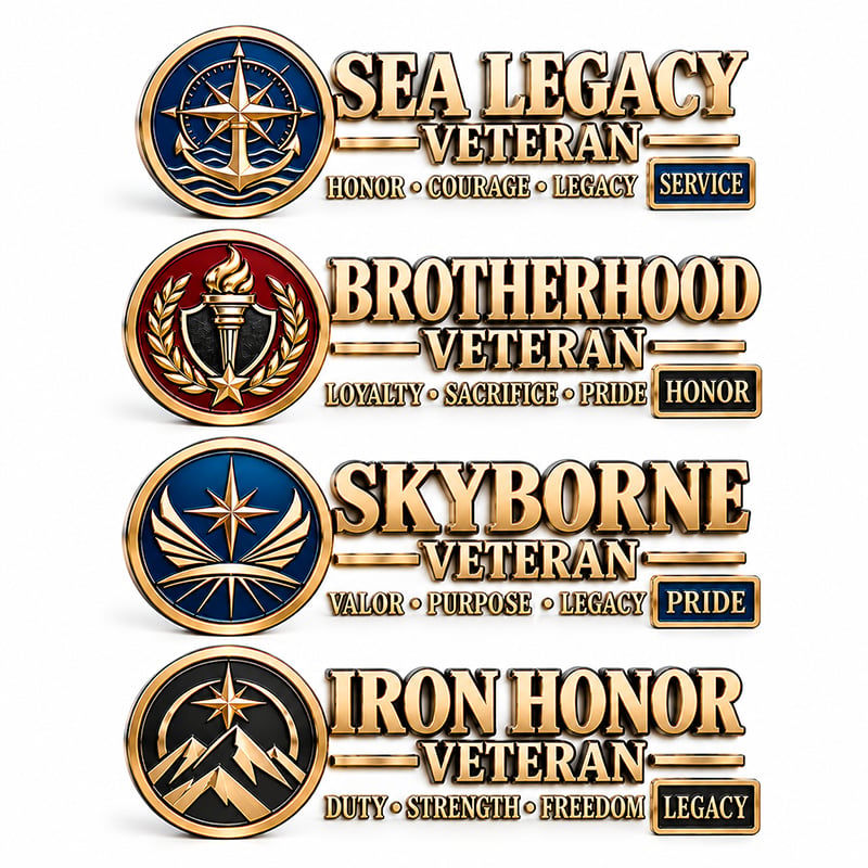 🎖️ Veteran Legacy | 3D Metal Auto Emblem Collection