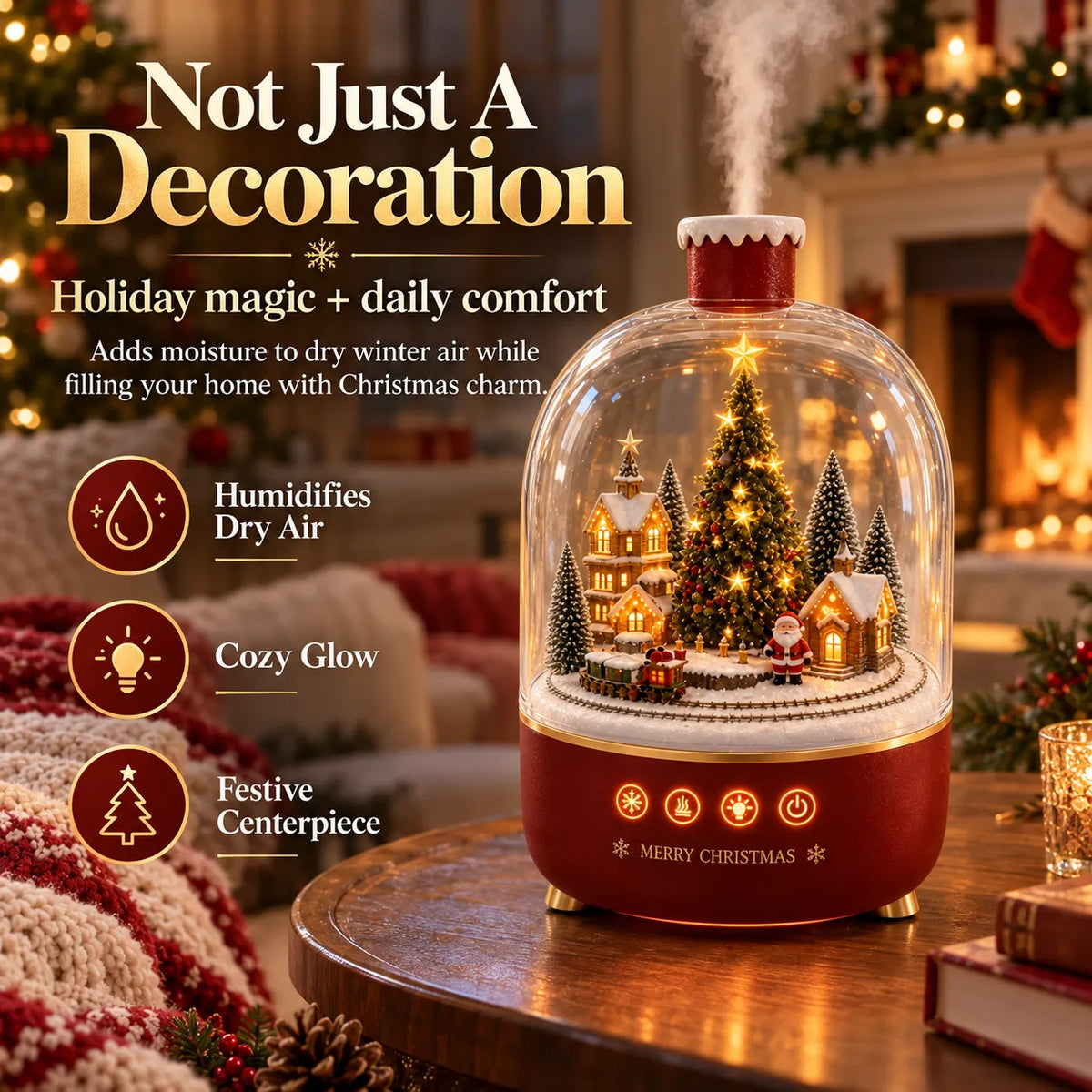 🎄✨ Snow Globe Christmas Humidifier