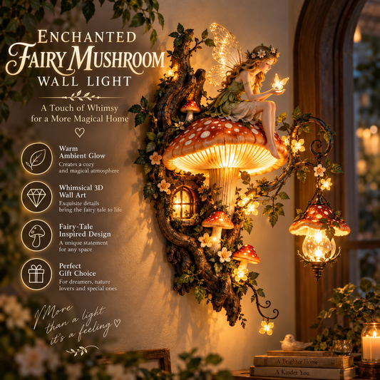 ⏰ Limited Stock 50% OFF ✨🍄 Fairywood Glowing Mushroom Wall Decor – Magical Forest Light