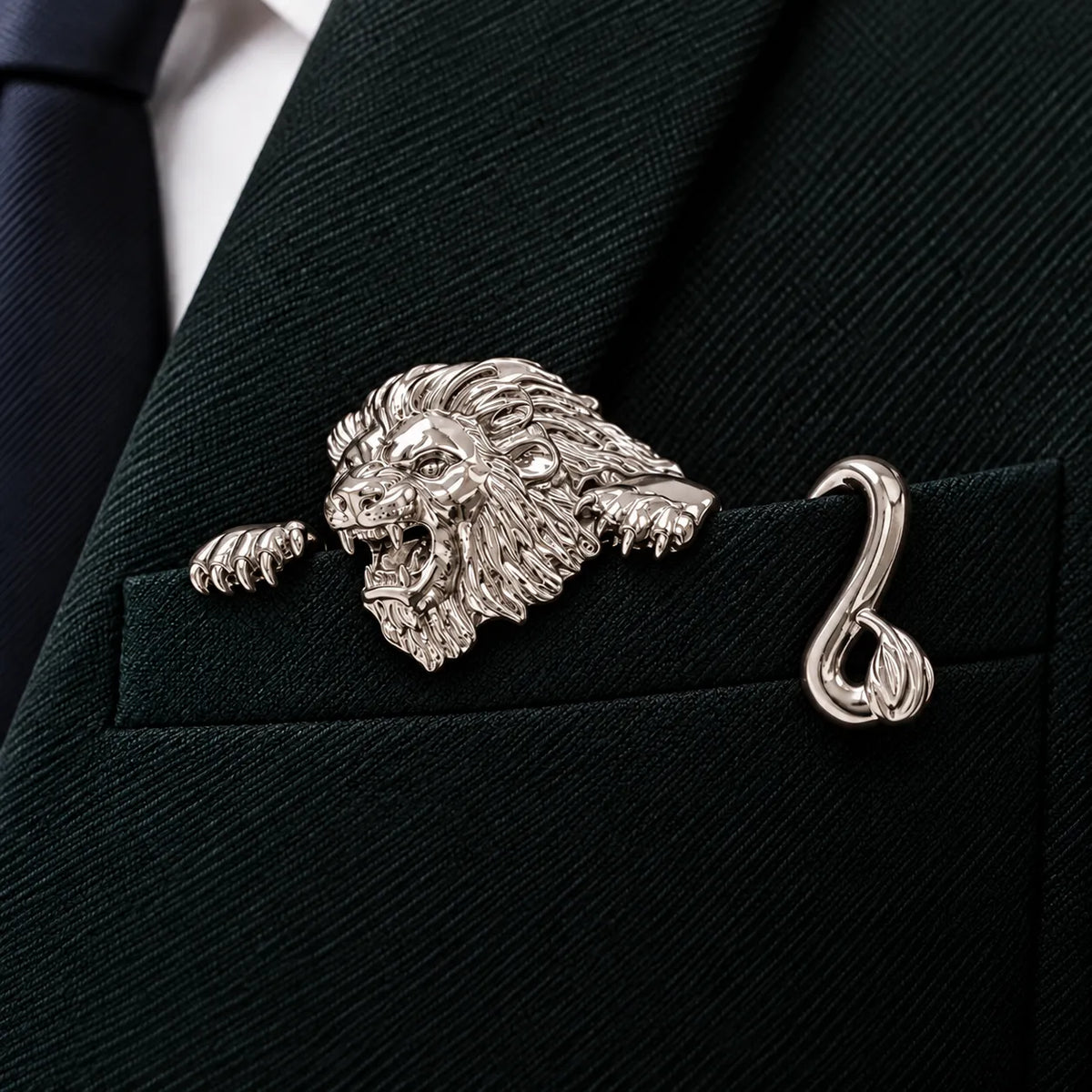✨ Sculptural Animal Brooch | A Bold Finishing Touch for Suits & Blazers