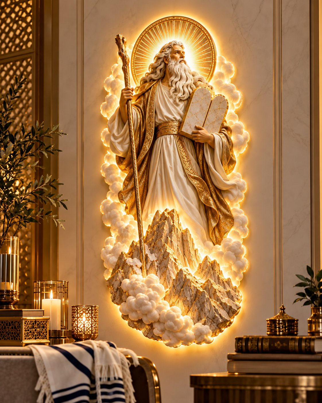 ✡️ Light of the High Priest | Illuminated Jewish Heritage Wall Art ✨