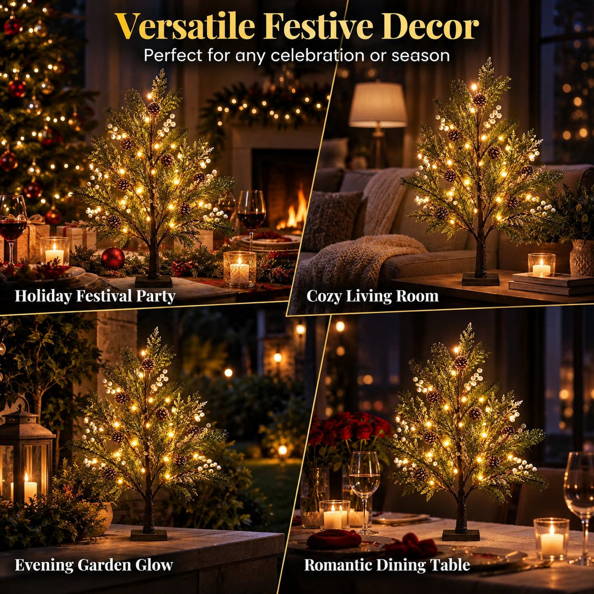 🎄💡 LED Christmas Tree – Natural Elegance for Every Season 🌿✨