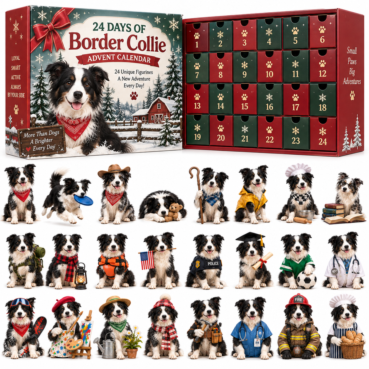 🐾 24 Days of Border Collie | 24 Clever Little Characters to Collect 🎄