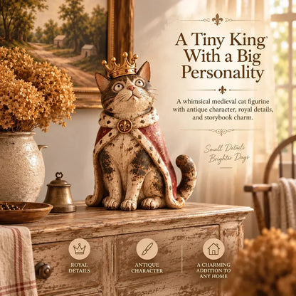 🏰🐈 Feline Kingdom™ | 5 Medieval Royal Cat Figurines