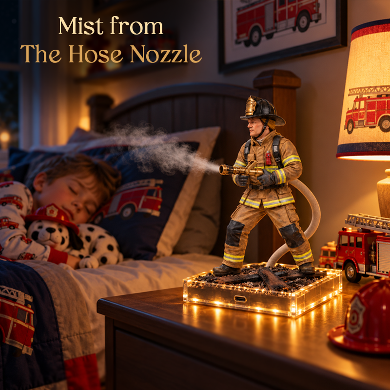 🚒💨 Firefighter Mist Station | Desktop Humidifier