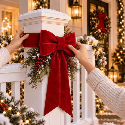 ❤️🏡Christmas Porch Bow Decorations