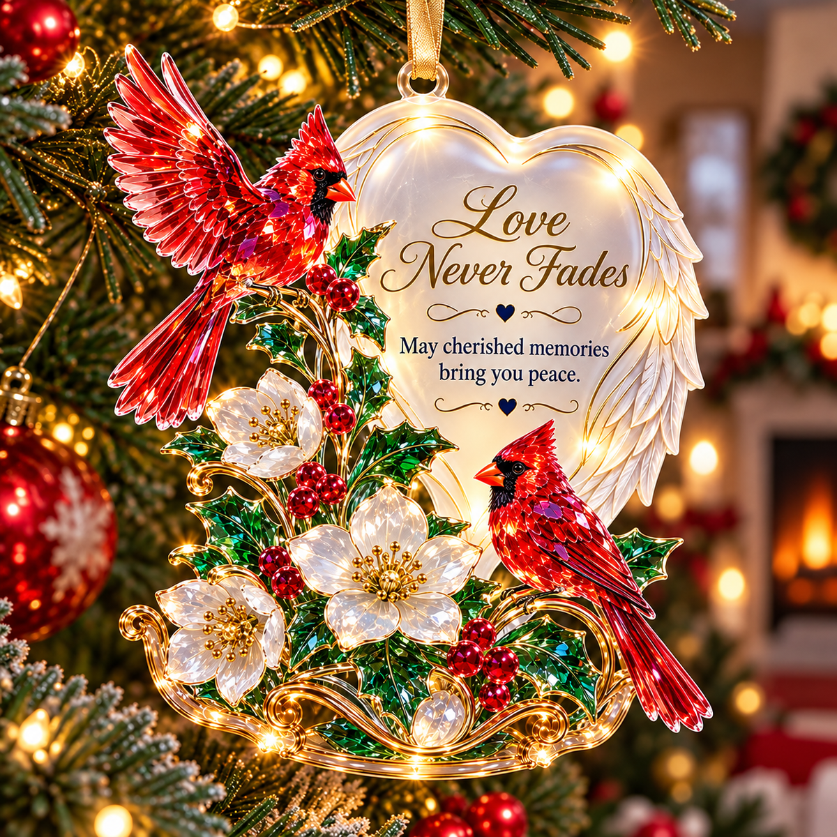 ❤️ Heavenly Hearts™ | 6 Inspirational Angel Wing Christmas Ornaments