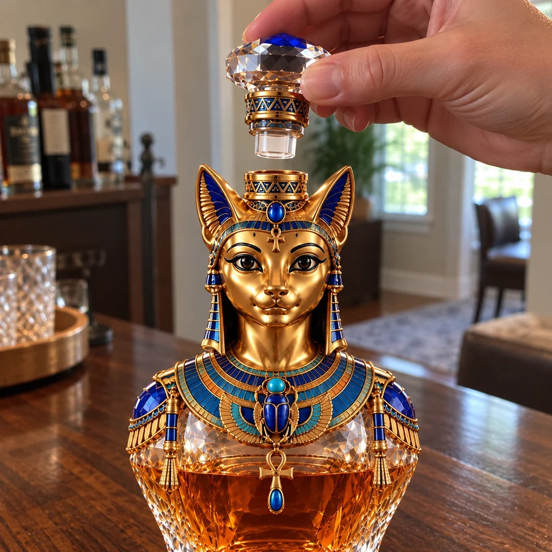 🐈‍⬛🏺 Bastet Cat Goddess Decanter –Inspired Whiskey Decanter