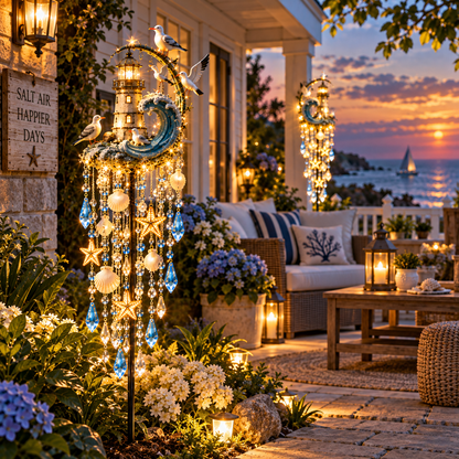 ✨🌊 Lighthouse Tide Glow – Solar Coastal Garden Light