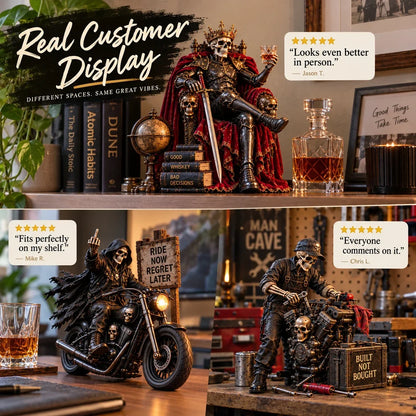 💀🔥 Bonehead Brotherhood™ | 6 Dark Humor Skeleton Collectibles