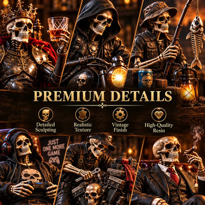 💀 No Manners. No Pulse. | 6 Skeleton Figures for the Man Cave