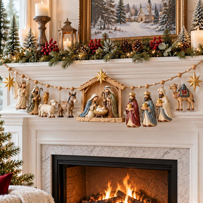 ✝️⭐ Hope Was Born in Bethlehem™ | Christmas Nativity Garland