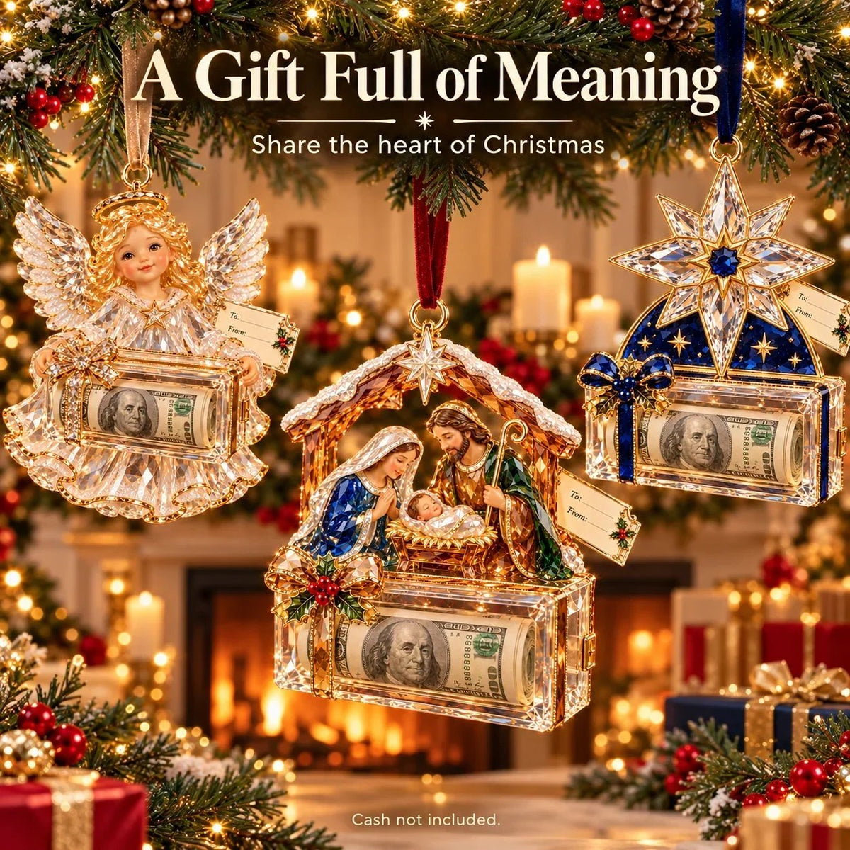 🎄✨ Christmas Money Magic™ | 20 Crystal-Style Cash Holders
