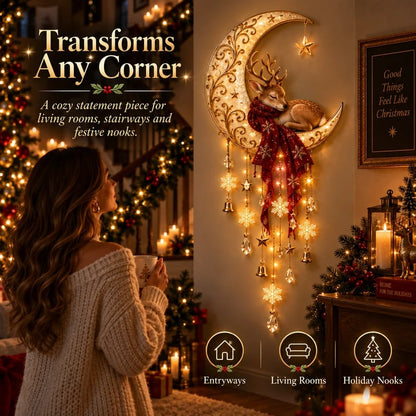 🦌🌙 Starlit Deerfall™ | Lighted Christmas Wall Decor