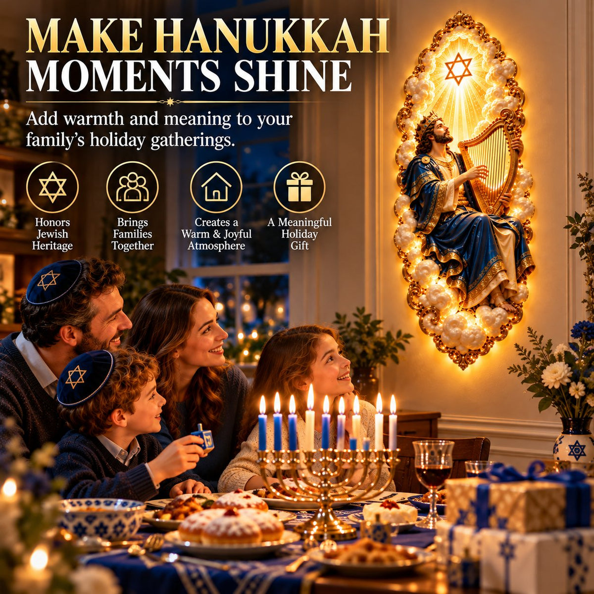 ✨🕎 Light of Heritage – High Priest Inspired Jewish Wall Art