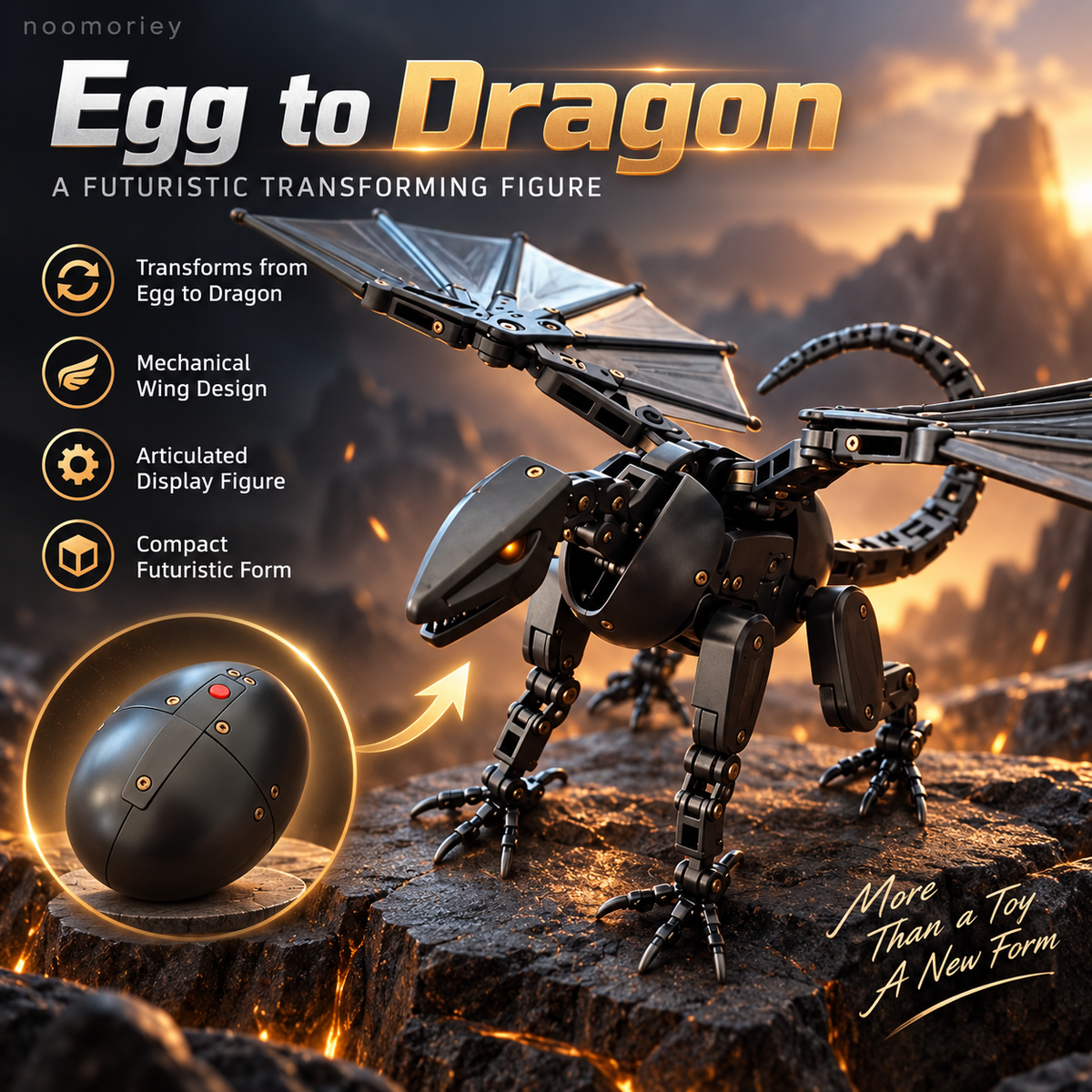 🔥LAST DAY 49% OFF -🦅 American Eagle Transforming Egg – Stars & Stripes Mechanical Figure with Bold Wing Details