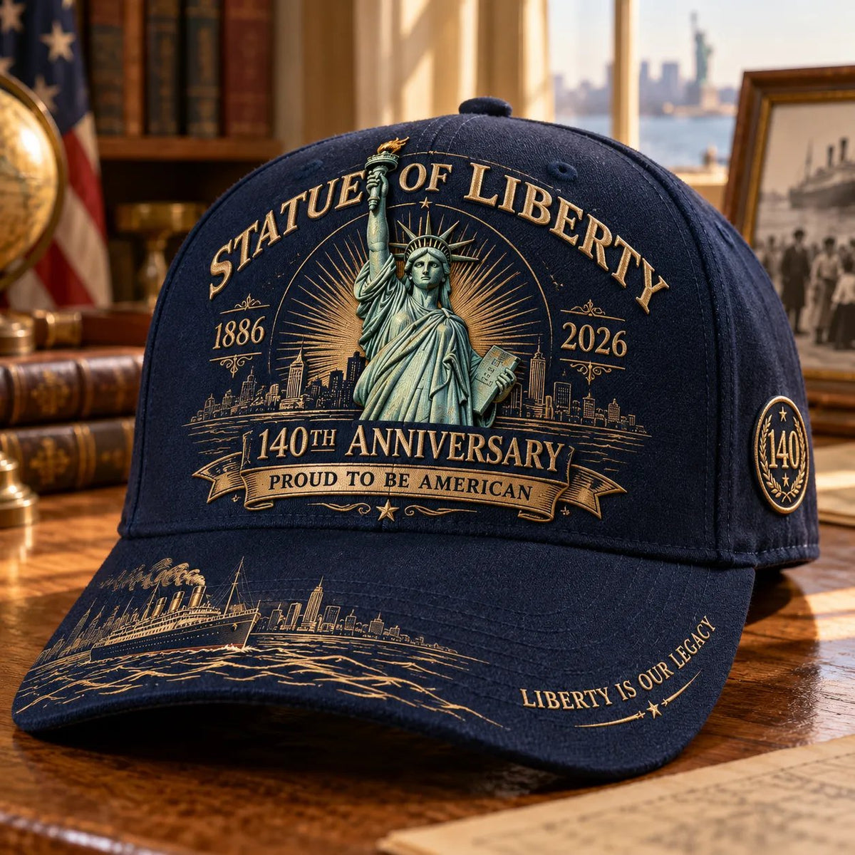 💝 LAST DAY 49% OFF | 🗽 140 Years of Liberty | Statue of Liberty Commemorative Cap 1886–2026 🇺🇸