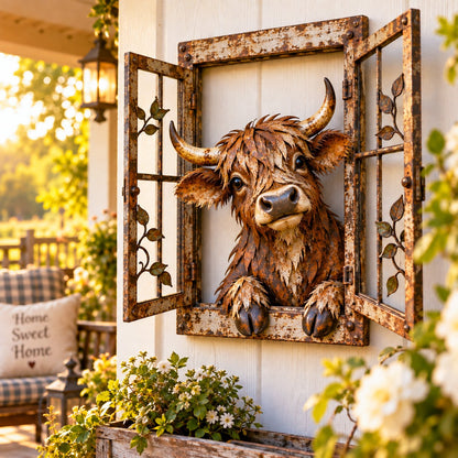 🌿 Who’s Peeking In? | Rustic Woodland Animal Wall Art