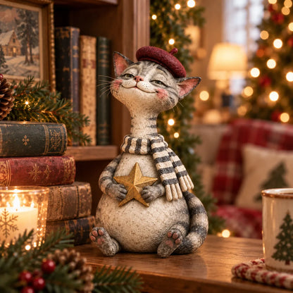 🐱The Christmas Cat Society™ – Whimsical Hand-Painted Holiday Cat Figurine Collection