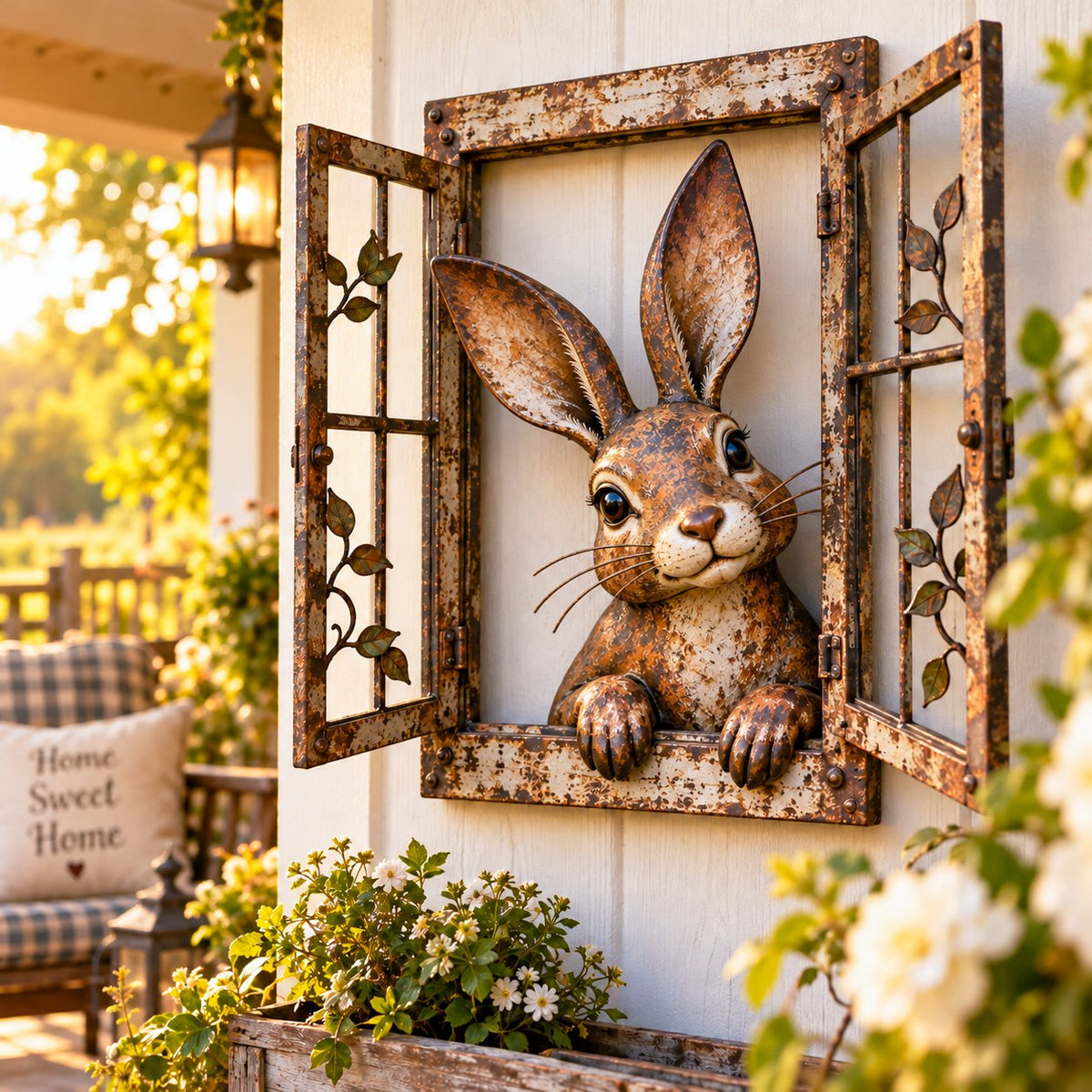 🌿 Who’s Peeking In? | Rustic Woodland Animal Wall Art